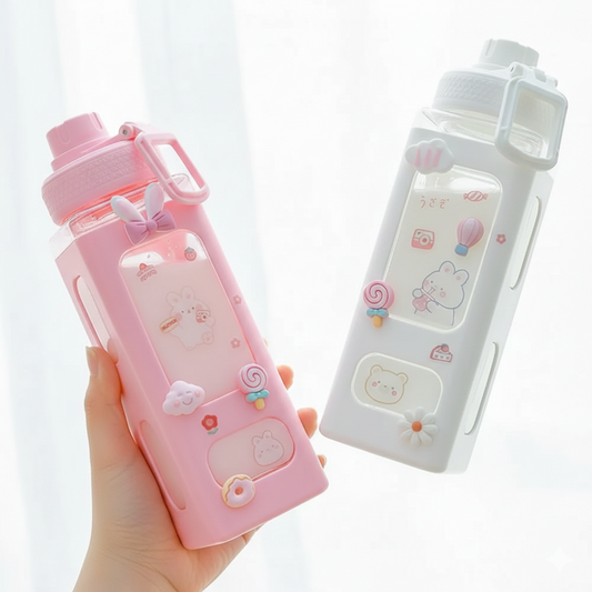 700ml Water Bottle with Lid and Straw